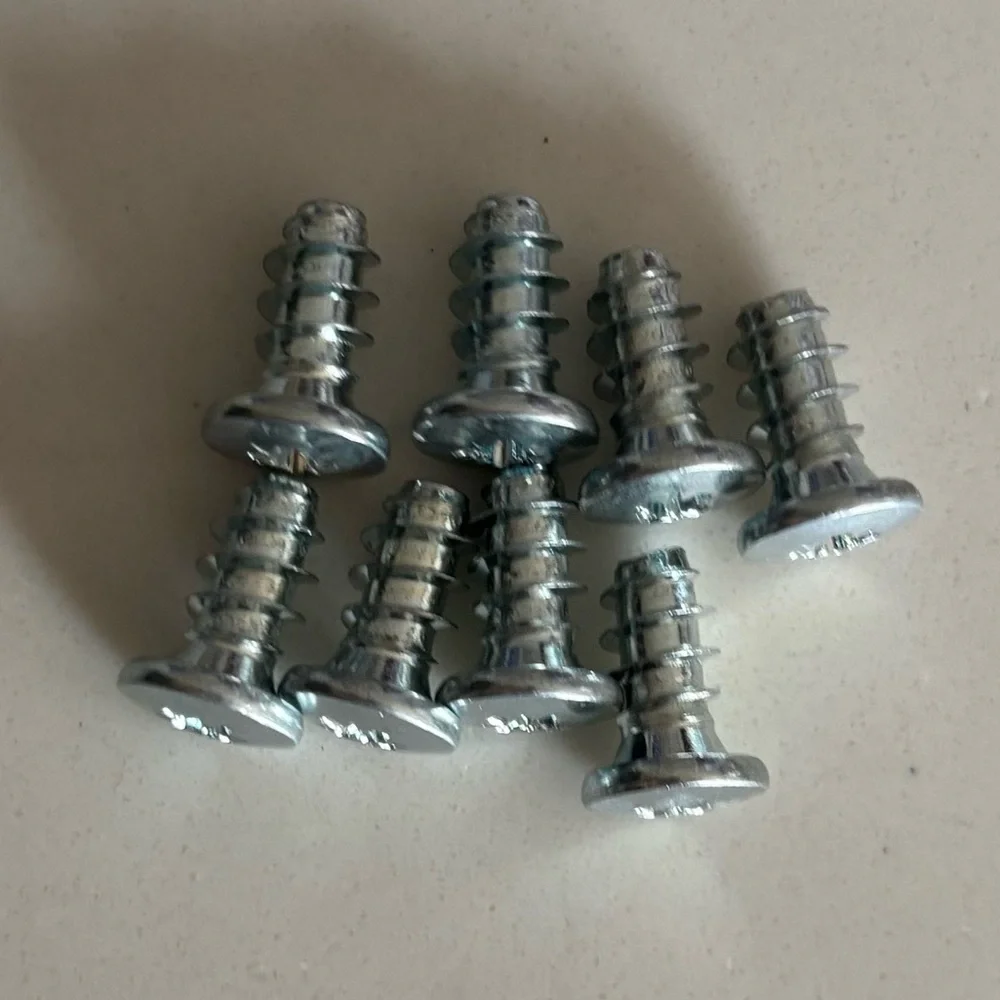(8) IKEA 116894 Screws for HEMNES BRIMNES Small Silver Short Replacement